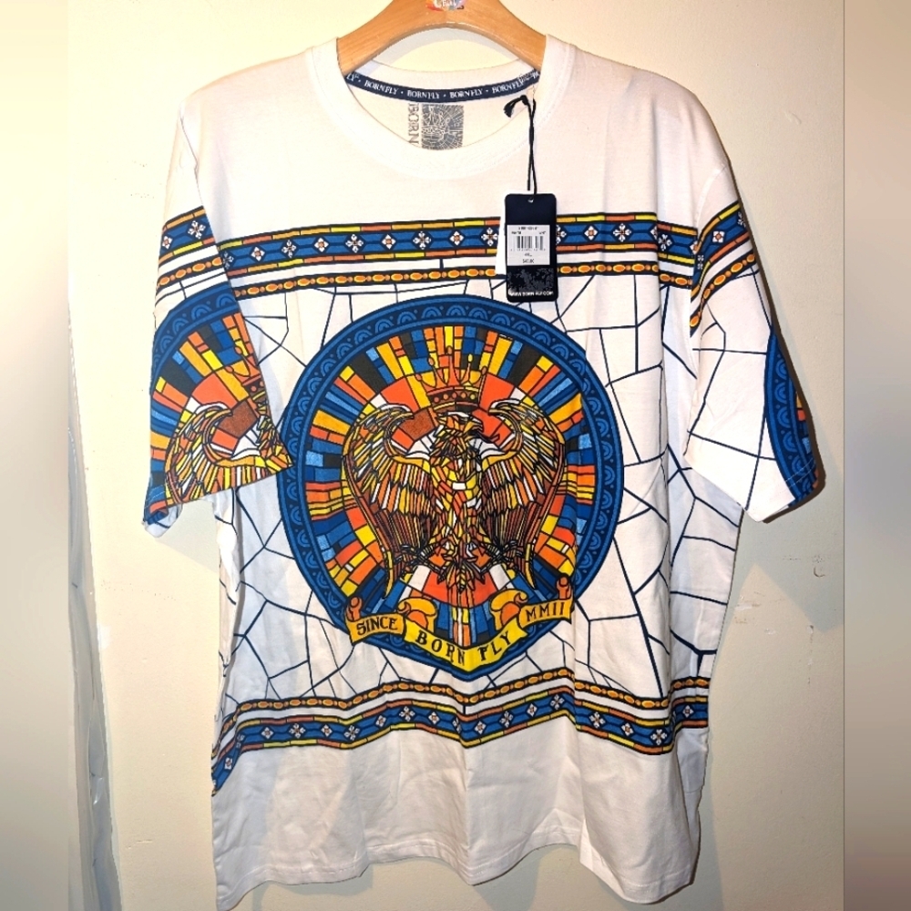 Men's Born Fly White All Hail short sleeve T-Shirt